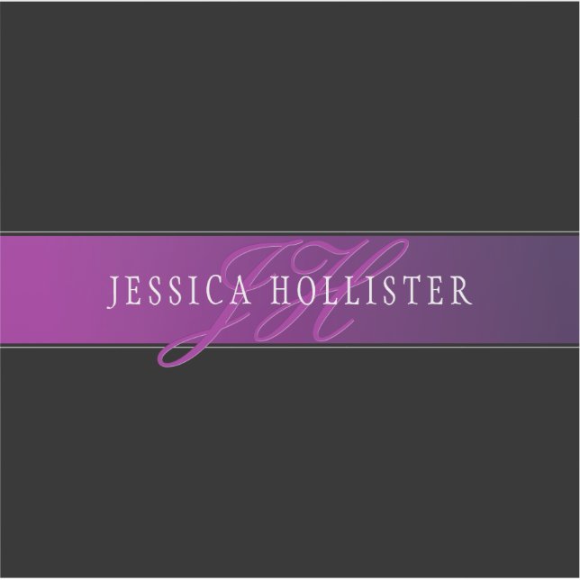 Elegant Name & Monogrammed Initial/s Sticker (Front)