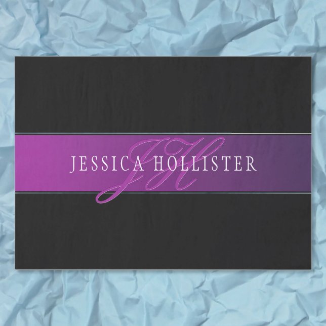 Elegant Name & Monogrammed Initial/s Tissue Paper (Creator Uploaded)