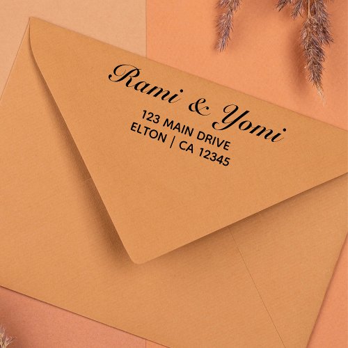 Elegant Name Monogrammed Typography Return Address Self_inking Stamp