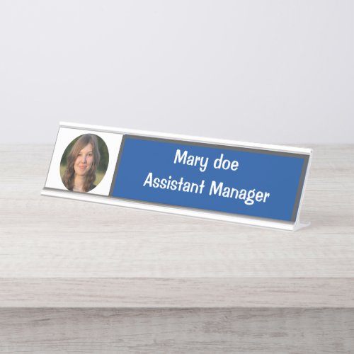 Elegant name plates with photo of the employee