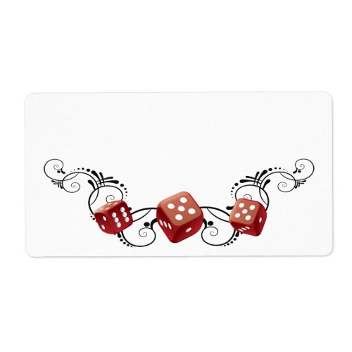 Elegant Name Tag With Dice