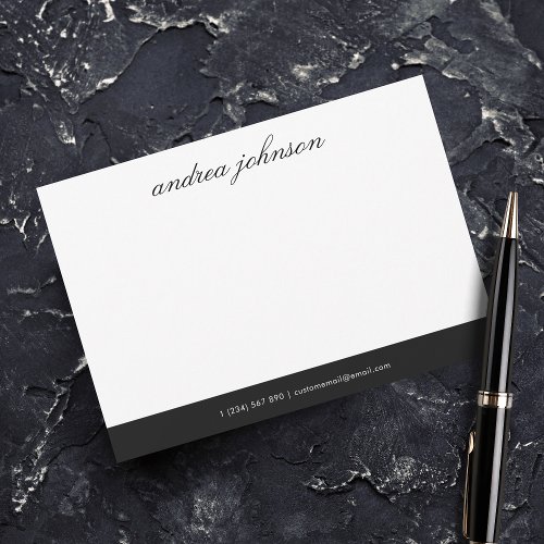 Elegant Name  Text Business Company Professional Note Card