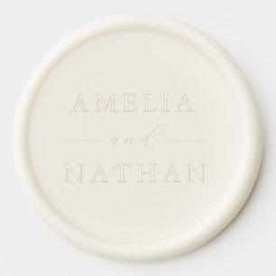 Elegant Name Wedding Wax Seal Sticker