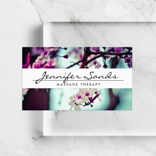 ELEGANT NAME with CHERRY BLOSSOMS Business Card