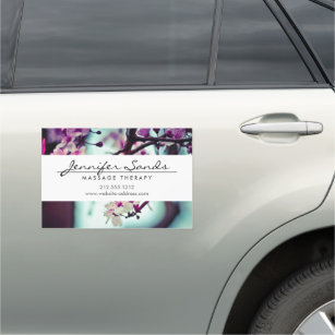 ELEGANT NAME with CHERRY BLOSSOMS Car Magnet