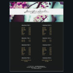ELEGANT NAME with CHERRY BLOSSOMS Flyer<br><div class="desc">Coordinates with the ELEGANT NAME with CHERRY BLOSSOMS Business Card Template by 1201AM. An elegant type treatment for your name or business name overlaid on top of a photo of cherry blossoms on this customizable flyer template. Great to use for service menus, price lists, promotional flyers, or fold accordion-style for...</div>