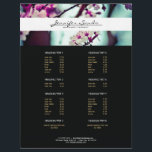 ELEGANT NAME with CHERRY BLOSSOMS Flyer<br><div class="desc">Coordinates with the ELEGANT NAME with CHERRY BLOSSOMS Business Card Template by 1201AM. An elegant type treatment for your name or business name overlaid on top of a photo of cherry blossoms on this customizable flyer template. Great to use for service menus, price lists, promotional flyers, or fold accordion-style for...</div>