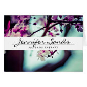 ELEGANT NAME with CHERRY BLOSSOMS Folded Card (Front Horizontal)