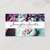 ELEGANT NAME with CHERRY BLOSSOMS II Business Card (Front)
