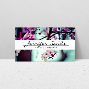 ELEGANT NAME with CHERRY BLOSSOMS II Business Card
