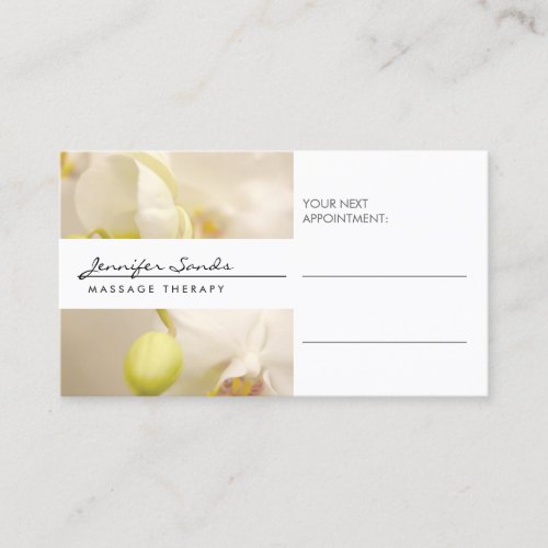 ELEGANT NAME with ORCHIDS Appointment Card Business Card