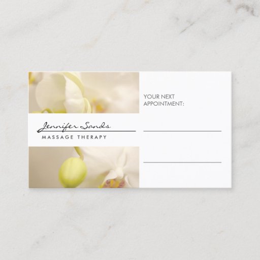 Customizable ELEGANT NAME with ORCHIDS Appointment Card Business Card