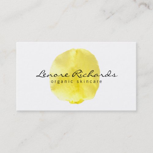 Elegant Name with Yellow Flower Petal II Business Card