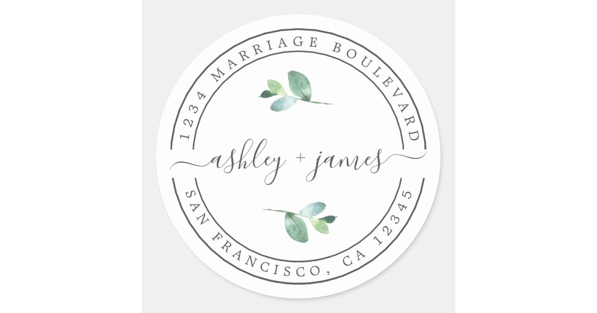 Monogram Return Address Wedding Envelope Seal