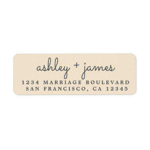 Elegant Names Ivory Wedding Return Address Label