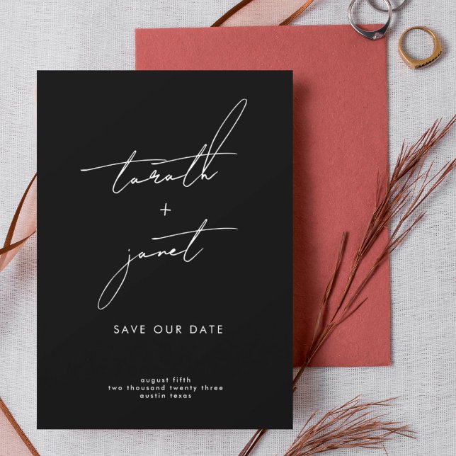 ELEGANT NAMES | Photo QR Code Save OUR Date Invitation (Creator Uploaded)