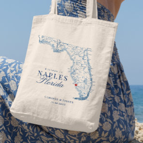 Elegant Naples Florida Wedding Welcome Tote Bag