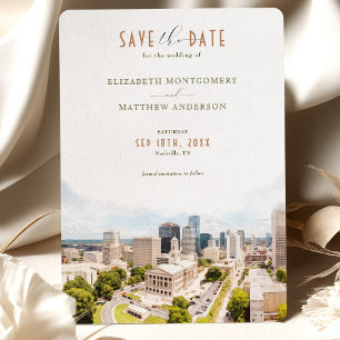Elegant Nashville, Tennessee Save-the-Date Invitation