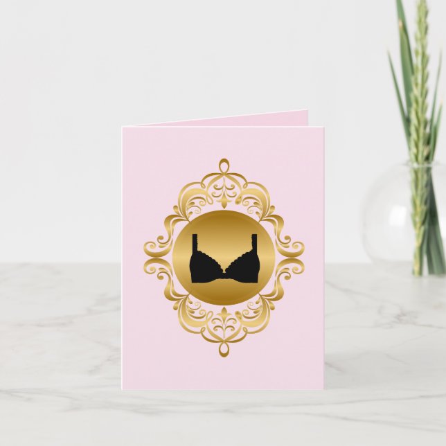 Elegant National No Bra Day Greeting Card (Front)