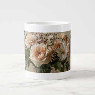 Elegant Natural Floral Coffee Mug – Botanical Flow