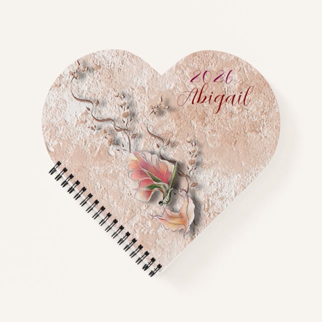 Elegant Nature Embossed spiral notebook  (Front)