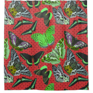 Elegant Nature-Inspired Vintage Butterfly Shower Curtain