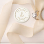 Elegant Nautical Anchor Beach Wedding Wax Seal Stamp<br><div class="desc">Celebrate in style with this elegant and very trendy wedding wax seal stamp. The design is easy to personalize with your own names and your guests will be thrilled when they see this wax stamp added to the matching wedding invitations & thank you cards. Matching wedding items can be found...</div>