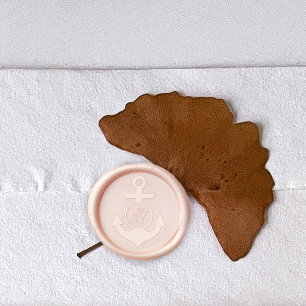 Elegant Nautical Anchor Monogram,  Wax Seal Stamp