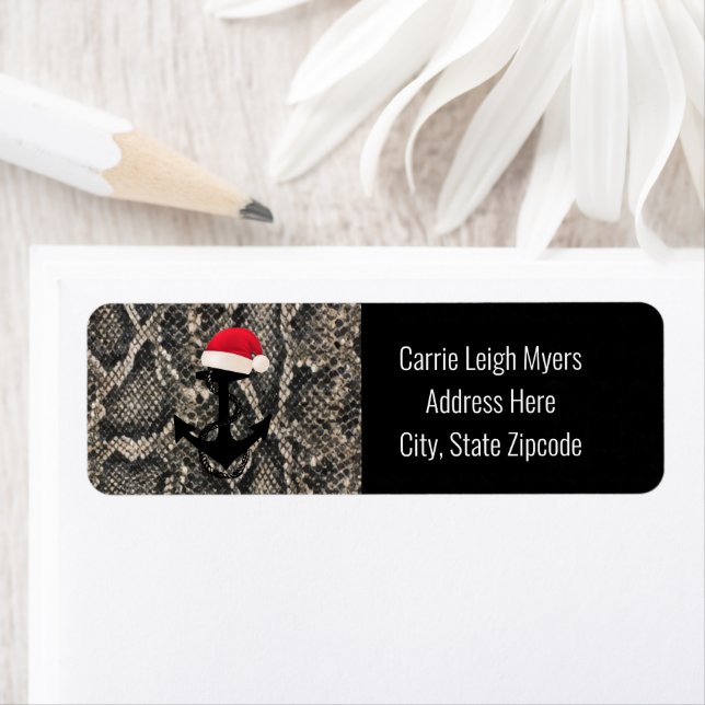 elegant nautical ANCHOR + SANTA HAT | Label (Insitu)
