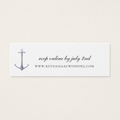 Elegant Nautical Anchor Wedding Website RSVP
