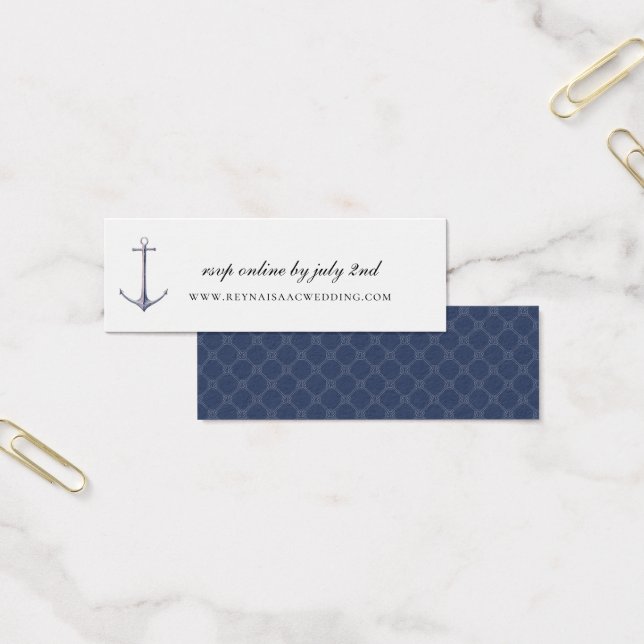 Elegant Nautical Anchor Wedding Website RSVP (Office)