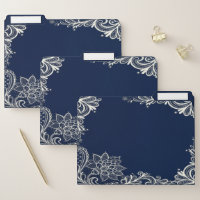 elegant nautical beach white lace navy blue
