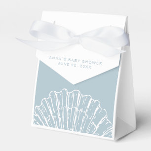 Elegant Nautical Clamshell Baby Shower Favor Boxes