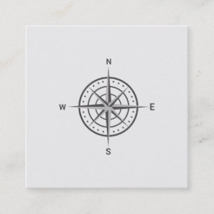 Elegant Nautical Compass Business Card