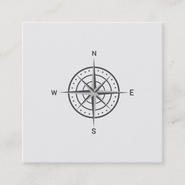 Elegant Nautical Compass  Business Card (Front)