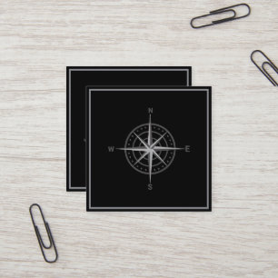 Elegant Nautical Compass Business Card