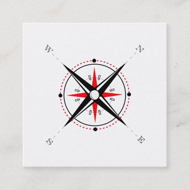 Elegant Nautical Compass  Business Card (Front)