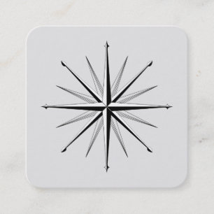 Elegant Nautical Compass Business Card