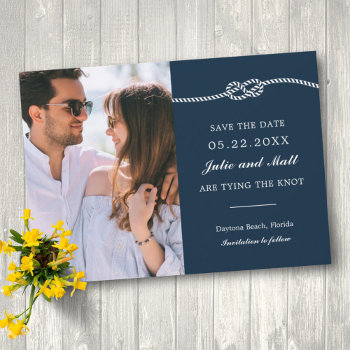 Elegant Nautical Knot Save The Date by marlenedesigner at Zazzle