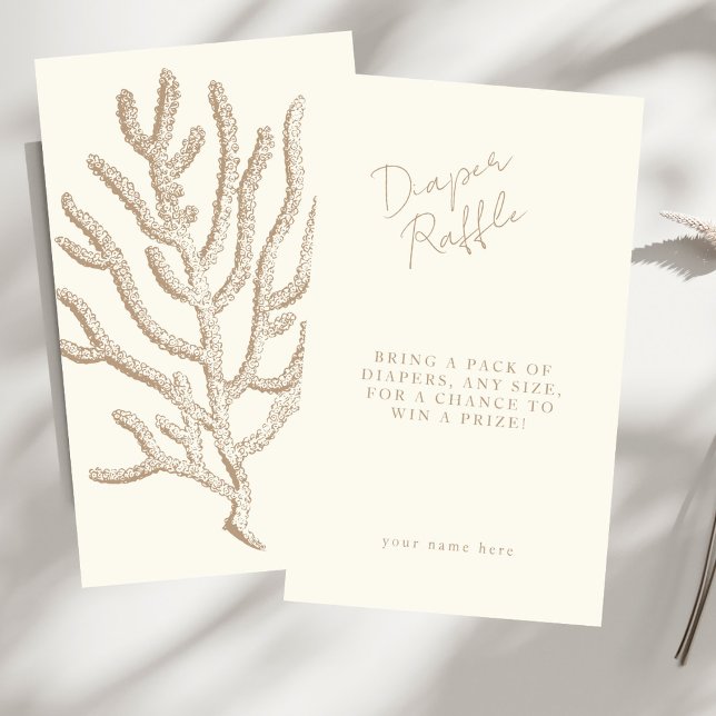 Elegant Nautical Natural Customizable Baby Shower Enclosure Card (Creator Uploaded)