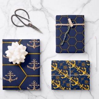 Elegant Nautical Navy & Gold