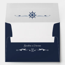 Elegant Nautical Sailing Wedding Invitation