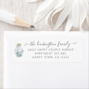 Elegant Nautical Seashell Modern Wedding Label