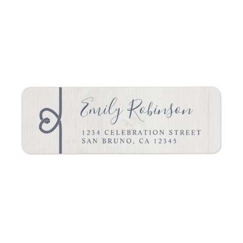 Elegant Nautical Tying The Knot Wedding Label