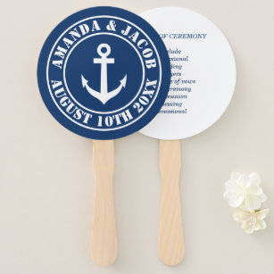 Personalized Wedding Timeline Hand Fans - 12 Pc.