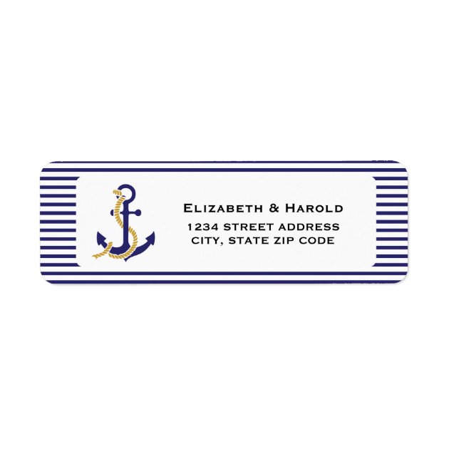 Elegant Nautical Wedding Label
