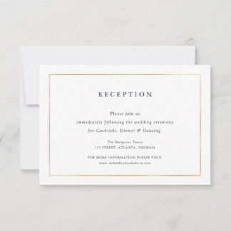 elegant nautical wedding reception card