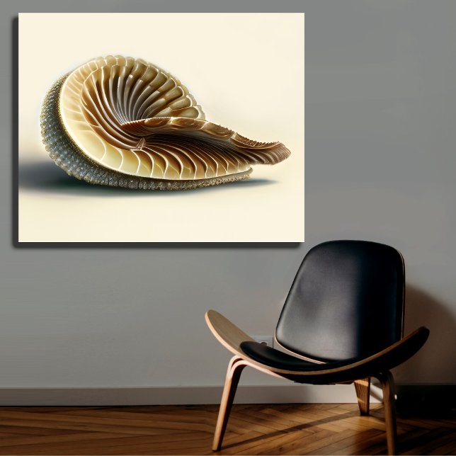 Elegant Nautilus Shell Print Coastal Home Decor (Creator Uploaded)