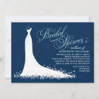 Elegant Navy and Aqua Wedding Gown Bridal Shower