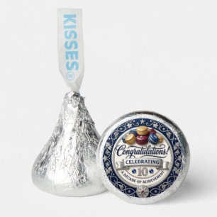 Elegant Navy and Gold 10th Anniversary  Hershey®'s Kisses®